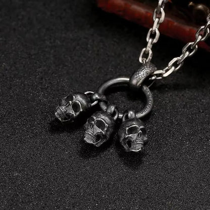 Three-Headed Skull Pendant