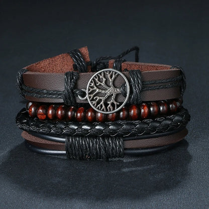 Braided Wrap Leather Bracelet