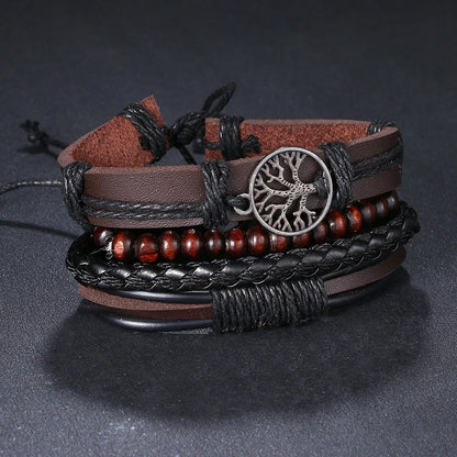 Braided Wrap Leather Bracelet