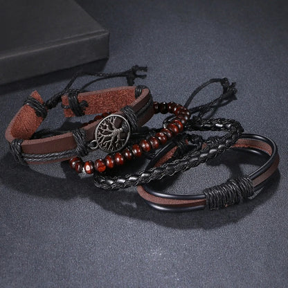 Braided Wrap Leather Bracelet