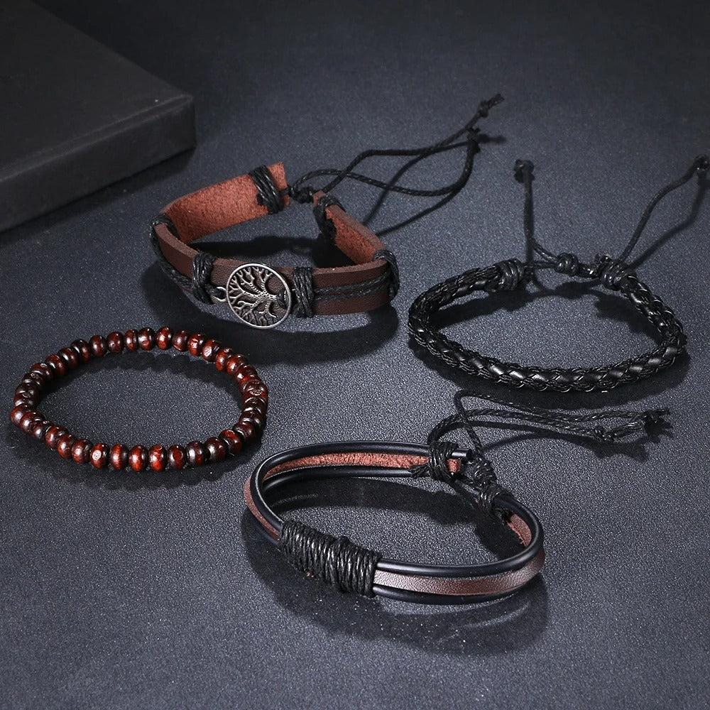 Braided Wrap Leather Bracelet